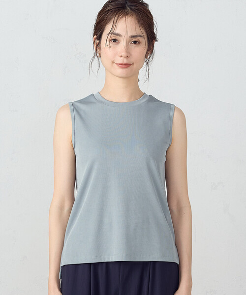 COMME CA ISM(コムサイズム)の「テレコ タンクトップ(タンクトップ・レディース・オレンジ/ブラック/ベージュ/サックスブルー・MEDIUM/LARGE)」の16枚目の写真