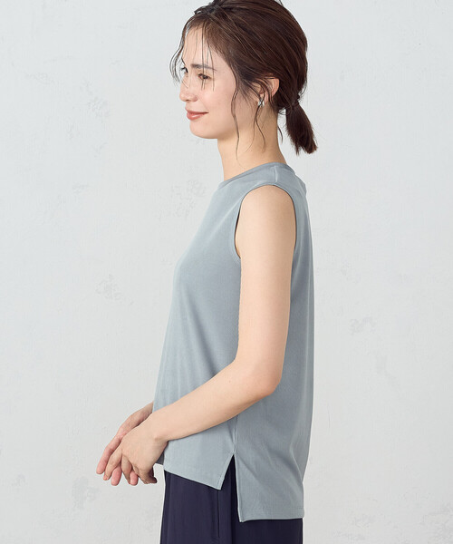 COMME CA ISM(コムサイズム)の「テレコ タンクトップ(タンクトップ・レディース・オレンジ/ブラック/ベージュ/サックスブルー・MEDIUM/LARGE)」の17枚目の写真