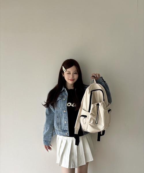 RiLi（リリ）の「デイリーバックパック【RL】（バックパック/リュック・レディース・アイボリー/ブラック・FREE）」の9枚目の写真