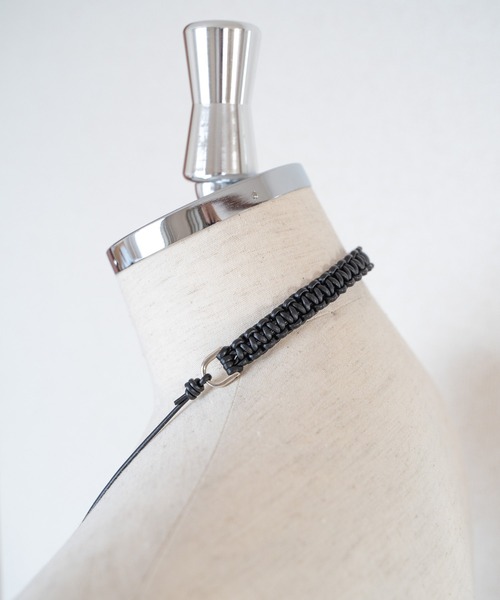 SENTI センティ / LEATHER BRAID GLASSES HOLDER レザーブレード