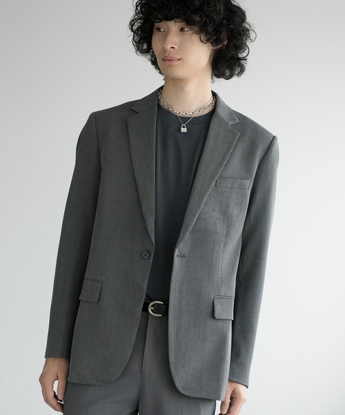 aimoha（アイモハ）の「aimoha men SIMPLE TAILORED JACKET（テーラードジャケット・メンズ・ブラック/ネイビー/グレー・LARGE/X-LARGE/XX-LARGE/MEDIUM）」の8枚目の写真