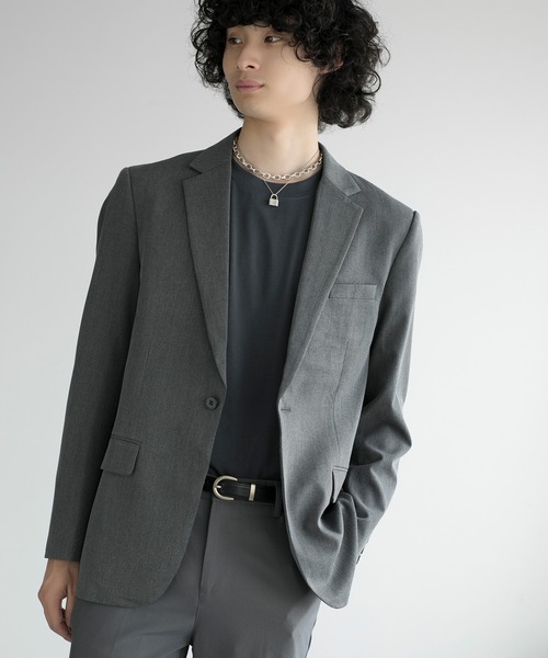 aimoha（アイモハ）の「aimoha men SIMPLE TAILORED JACKET（テーラードジャケット・メンズ・ブラック/ネイビー/グレー・LARGE/X-LARGE/XX-LARGE/MEDIUM）」の11枚目の写真