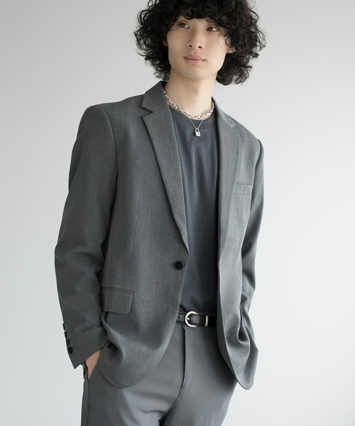 aimoha（アイモハ）の「aimoha men SIMPLE TAILORED JACKET（テーラードジャケット・メンズ・ブラック/ネイビー/グレー・LARGE/X-LARGE/XX-LARGE/MEDIUM）」の12枚目の写真