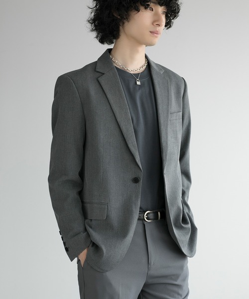aimoha（アイモハ）の「aimoha men SIMPLE TAILORED JACKET（テーラードジャケット・メンズ・ブラック/ネイビー/グレー・LARGE/X-LARGE/XX-LARGE/MEDIUM）」の14枚目の写真