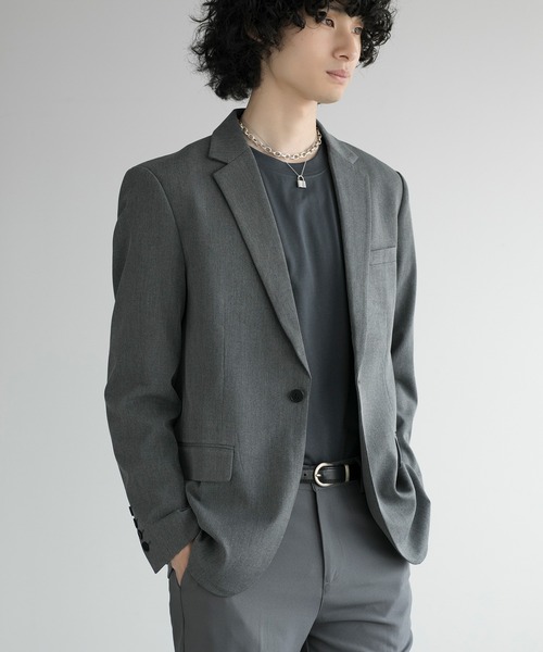 aimoha（アイモハ）の「aimoha men SIMPLE TAILORED JACKET（テーラードジャケット・メンズ・ブラック/ネイビー/グレー・LARGE/X-LARGE/XX-LARGE/MEDIUM）」の15枚目の写真