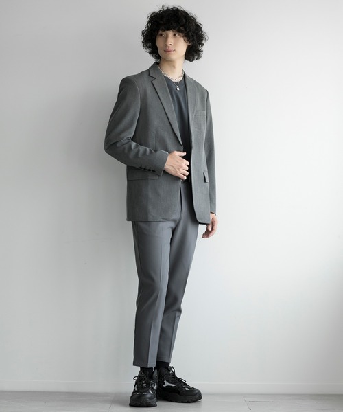 aimoha（アイモハ）の「aimoha men SIMPLE TAILORED JACKET（テーラードジャケット・メンズ・ブラック/ネイビー/グレー・LARGE/X-LARGE/XX-LARGE/MEDIUM）」の16枚目の写真