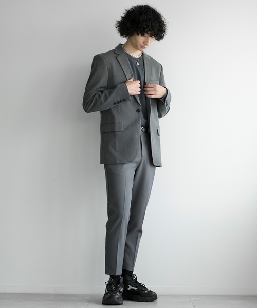 aimoha（アイモハ）の「aimoha men SIMPLE TAILORED JACKET（テーラードジャケット・メンズ・ブラック/ネイビー/グレー・LARGE/X-LARGE/XX-LARGE/MEDIUM）」の17枚目の写真