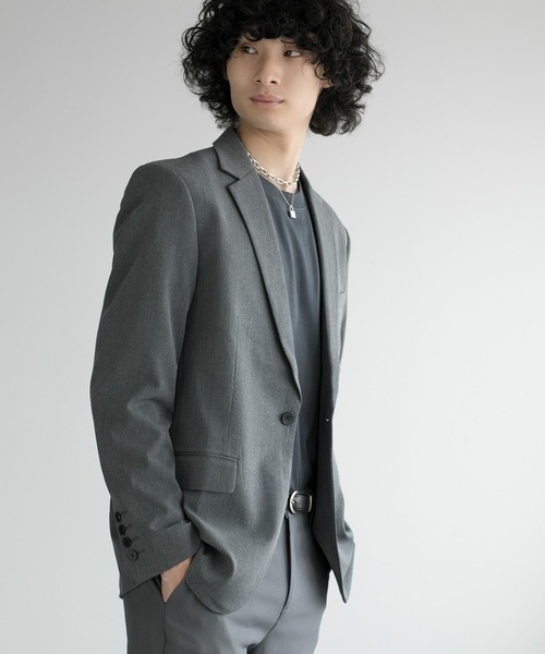 aimoha（アイモハ）の「aimoha men SIMPLE TAILORED JACKET（テーラードジャケット・メンズ・ブラック/ネイビー/グレー・LARGE/X-LARGE/XX-LARGE/MEDIUM）」の18枚目の写真