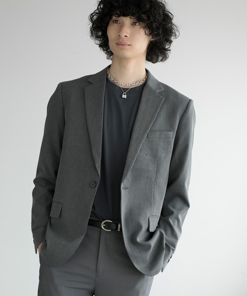 aimoha（アイモハ）の「aimoha men SIMPLE TAILORED JACKET（テーラードジャケット・メンズ・ブラック/ネイビー/グレー・LARGE/X-LARGE/XX-LARGE/MEDIUM）」の19枚目の写真