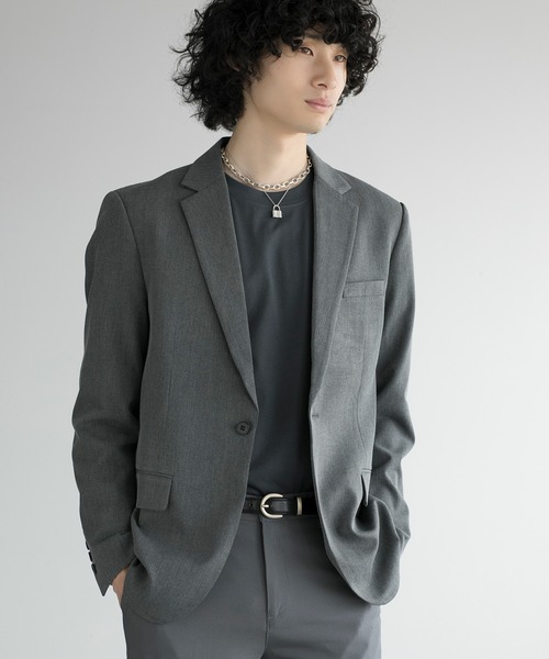 aimoha（アイモハ）の「aimoha men SIMPLE TAILORED JACKET（テーラードジャケット・メンズ・ブラック/ネイビー/グレー・LARGE/X-LARGE/XX-LARGE/MEDIUM）」の21枚目の写真