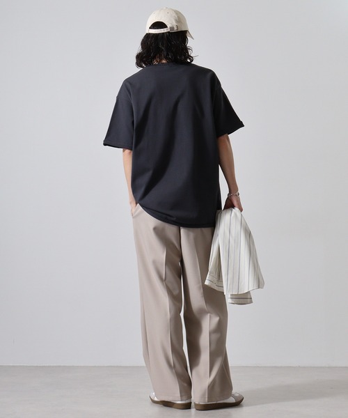 JEMORGAN(ジェーイーモーガン)の「JEMORGAN 天竺カットオフリブ半袖T(Tシャツ/カットソー・メンズ・モカ/オフホワイト/カーキ/ブラック・M/XL/L)」の7枚目の写真