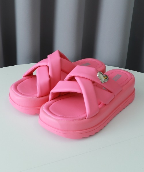 Miniministore（ミニミニストア）の「厚底 ミュールサンダル クロスベルト 夏（サンダル・レディース・アイボリー/ピンク/ブラック・24.0cm/25.0cm/22.5cm/23.5cm/24.5cm/23.0cm）」の19枚目の写真