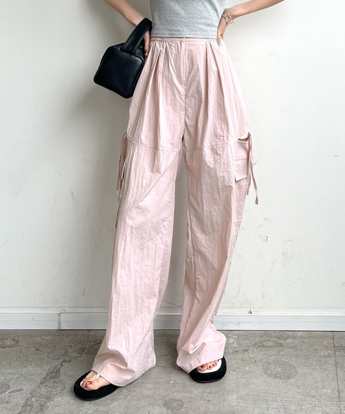 Futier land(フューティアランド)の「サイドスリットカーゴパンツ(カーゴパンツ・レディース・ブラック/ライトピンク/アイボリー/ライトブルー・FREE)」の22枚目の写真