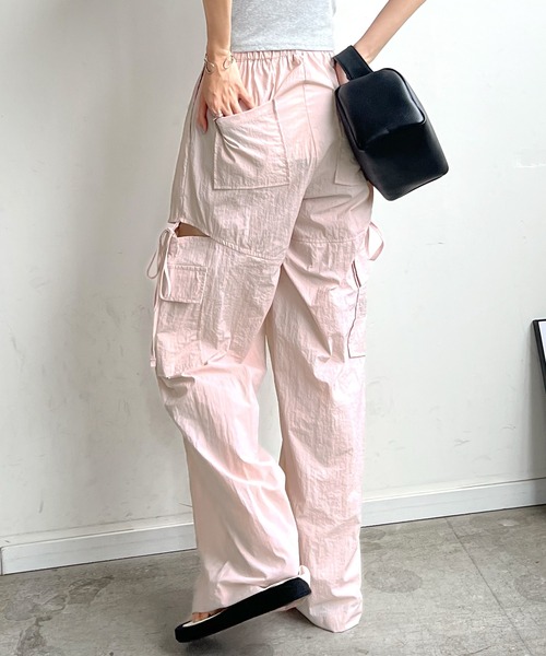 Futier land(フューティアランド)の「サイドスリットカーゴパンツ(カーゴパンツ・レディース・ブラック/ライトピンク/アイボリー/ライトブルー・FREE)」の19枚目の写真