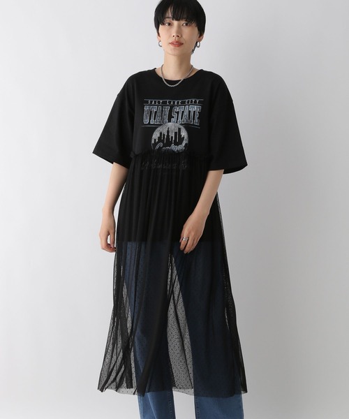 LEPSIM（レプシィム）の「ロゴチュールレイヤーワンピース　123940（ワンピース・レディース・ライトグレー/ブラック/レッド/チャコールグレー・FREE）」の14枚目の写真