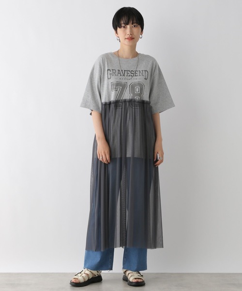 LEPSIM（レプシィム）の「ロゴチュールレイヤーワンピース　123940（ワンピース・レディース・ライトグレー/ブラック/レッド/チャコールグレー・FREE）」の11枚目の写真