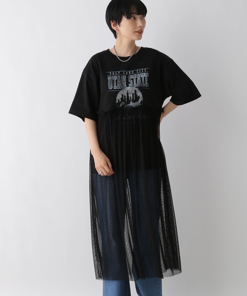 LEPSIM（レプシィム）の「ロゴチュールレイヤーワンピース　123940（ワンピース・レディース・ライトグレー/ブラック/レッド/チャコールグレー・FREE）」の13枚目の写真