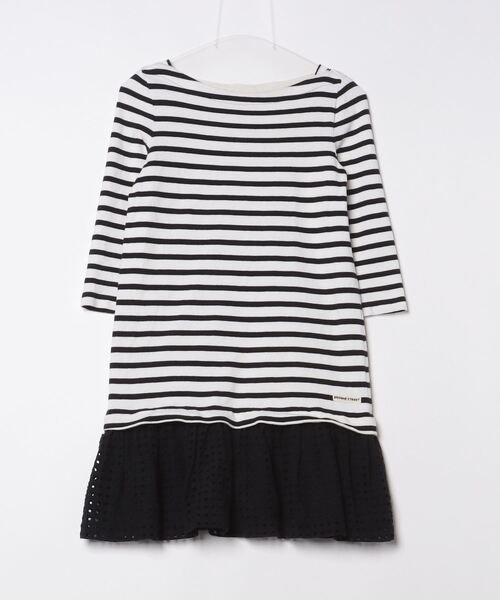 セール/ブランド古着】ボーダー柄7分袖ワンピース【Broome street  