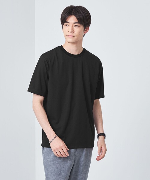 green label relaxing（グリーンレーベルリラクシング）の「JUSTFIT ハニカム ショートスリーブ Tシャツ（Tシャツ/カットソー・メンズ・グレー/モカ/オフホワイト/ブラック・S/L/XL/M）」の2枚目の写真