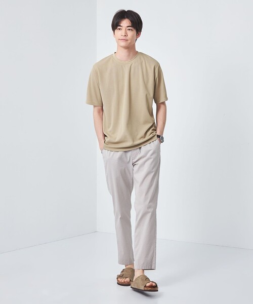 green label relaxing（グリーンレーベルリラクシング）の「JUSTFIT ハニカム ショートスリーブ Tシャツ（Tシャツ/カットソー・メンズ・グレー/モカ/オフホワイト/ブラック・S/L/XL/M）」の8枚目の写真