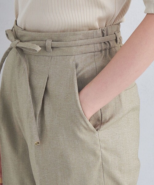 green label relaxing(グリーンレーベルリラクシング)の「スラブマット セミフレア スリット パンツ(その他パンツ・レディース・ベージュ/オフホワイト/ダークグレー・38/36)」の14枚目の写真