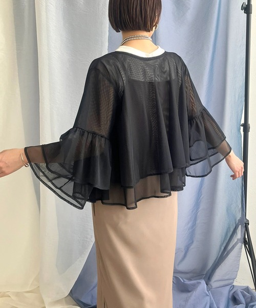 【新品未使用】Eimee Law エイミーロウ　チュール　七分袖カーディガン　M 楽天市場】Eimee Law エイミーロウ ベスト 84197M レディース