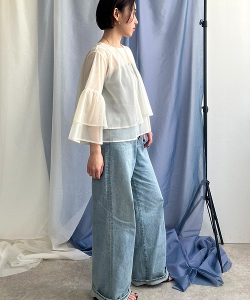 2WAYソフトチュールカーディガン LHELBIE│Eimee Law & LHELBIE