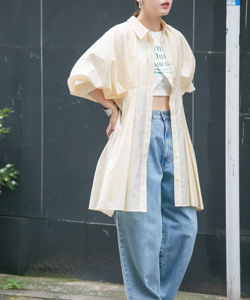 KBF（ケイビーエフ）の「ウエストタックシアーミニワンピース（ワンピース・レディース・ピンク/ライトブルー/アイボリー・ONE）」の5枚目の写真