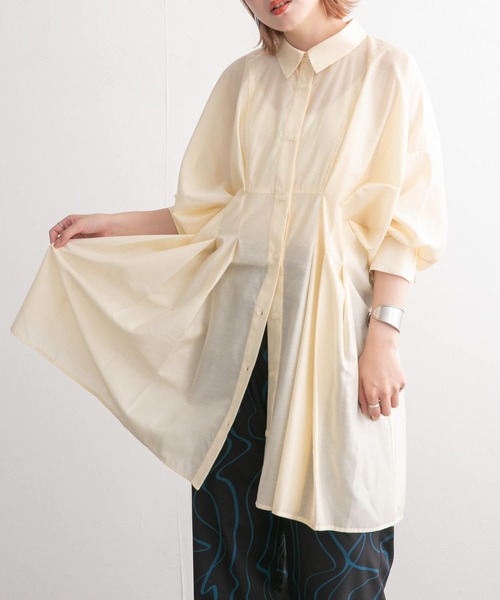 KBF（ケイビーエフ）の「ウエストタックシアーミニワンピース（ワンピース・レディース・ピンク/ライトブルー/アイボリー・ONE）」の9枚目の写真