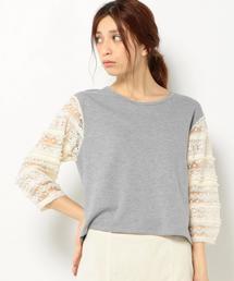 Another Edition | レーススリーブトップス/AEFC  LACE SL T◆(Tシャツ/カットソー)