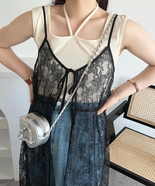 apres jour（アプレジュール）の「レース2WAYキャミワンピース【ZOZOTOWN限定アイテム】（ワンピース・レディース・オフホワイト/ブラック・フリー/X-LARGE）」の8枚目の写真
