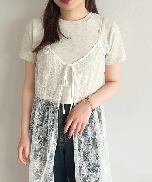 セール】レース2WAYキャミワンピース【ZOZOTOWN限定アイテム
