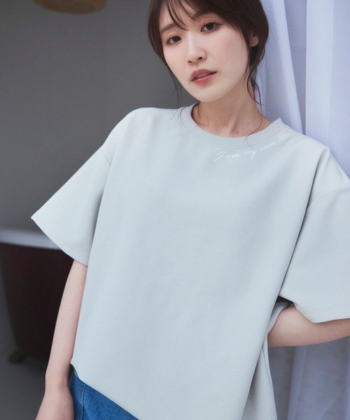 LANTINAM（ランティナム）の「【ユニセックス】ミューズTシャツ（Tシャツ/カットソー・レディース・ミント/ブラック/オフホワイト・MEDIUM/LARGE）」の3枚目の写真