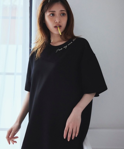 LANTINAM（ランティナム）の「【ユニセックス】ミューズTシャツ（Tシャツ/カットソー・レディース・ミント/ブラック/オフホワイト・MEDIUM/LARGE）」の2枚目の写真
