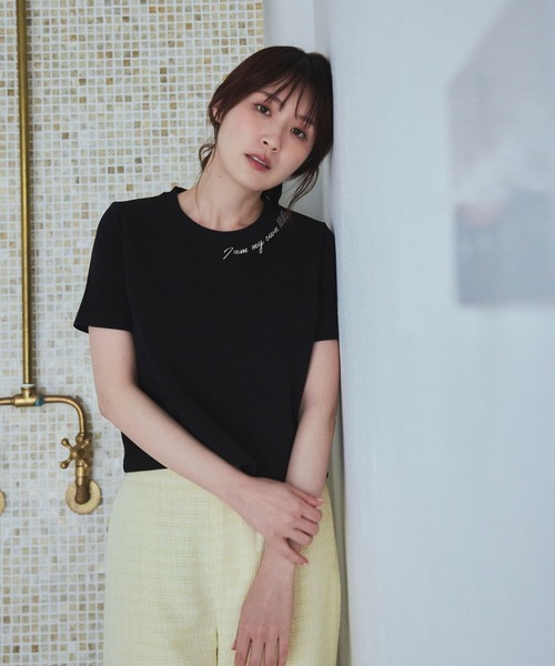 LANTINAM（ランティナム）の「【ユニセックス】ミューズTシャツ（Tシャツ/カットソー・レディース・ミント/ブラック/オフホワイト・MEDIUM/LARGE）」の10枚目の写真