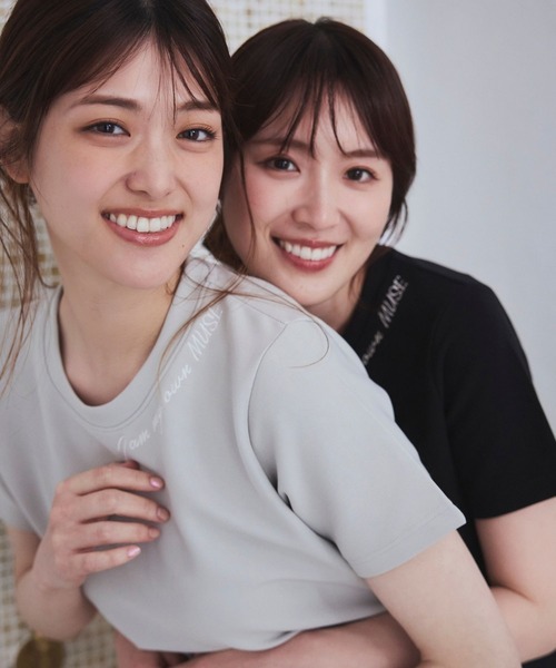 LANTINAM（ランティナム）の「【ユニセックス】ミューズTシャツ（Tシャツ/カットソー・レディース・ミント/ブラック/オフホワイト・MEDIUM/LARGE）」の6枚目の写真