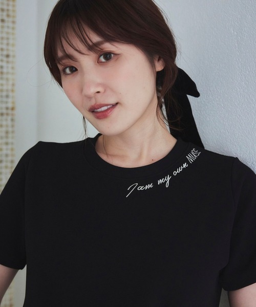 LANTINAM（ランティナム）の「【ユニセックス】ミューズTシャツ（Tシャツ/カットソー・レディース・ミント/ブラック/オフホワイト・MEDIUM/LARGE）」の11枚目の写真