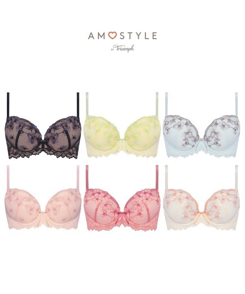 AMOSTYLE BY TRIUMPH(アモスタイルバイトリンプ)の「【しっかり寄せて安定感抜群】デイリーAMOSTYLE 脇高ブラ (イノセントフローラル)【B,C,Dカップ】 AMST516 WHU JX(ブラジャー・レディース・ブラック/ホワイト/オレンジ/ブルー/ピンク/イエロー・B65/B70/C70/D70/B75/C65/C75/D65/D75)」の22枚目の写真