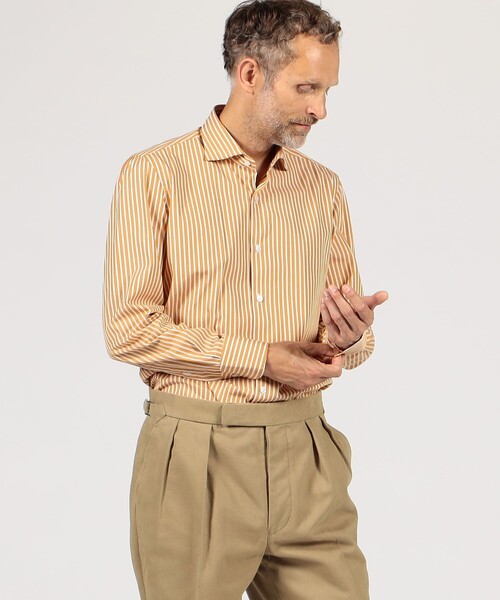 Maria Santangelo（マリアサンタンジェロ）の「Maria Santangelo コットン ワイドスプレッドカラーシャツ（シャツ/ブラウス・メンズ・カーキ/レッド系その他2/イエロー系その他2・42/40/38）」の9枚目の写真