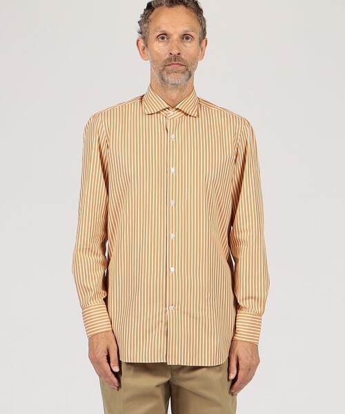 Maria Santangelo（マリアサンタンジェロ）の「Maria Santangelo コットン ワイドスプレッドカラーシャツ（シャツ/ブラウス・メンズ・カーキ/レッド系その他2/イエロー系その他2・42/40/38）」の8枚目の写真