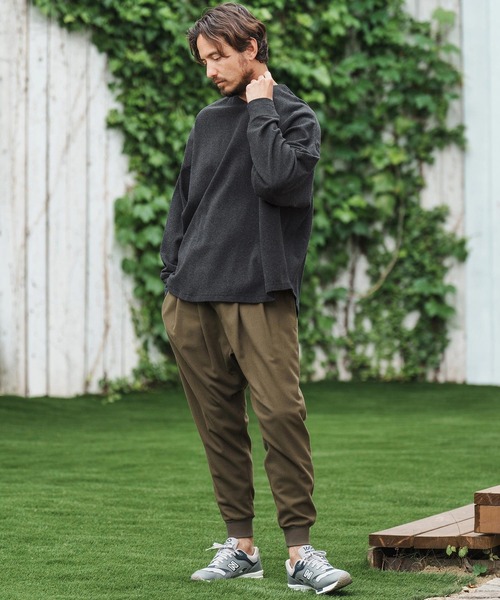 CAMBIO(カンビオ)の「mlt4779-Span Fraise Key Neck Long Sleeve Pullover カットソー(Tシャツ/カットソー・メンズ・ブラック/チャコールグレー/ホワイト・S/M/L)」の10枚目の写真