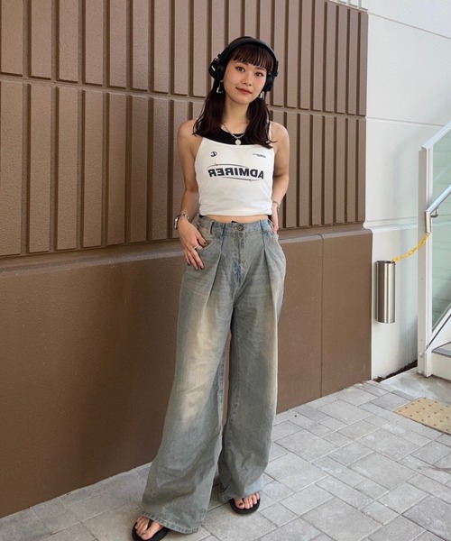 ジーナシスミクキャミ JEANASIS（ジーナシス）の「【完全受注生産】front zip cami
