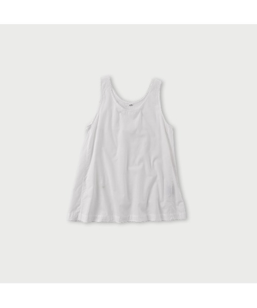 45R（フォーティファイブアール）の「インナーキャミソール（キャミソール・レディース・ホワイト/ネイビー・MEDIUM）」の2枚目の写真