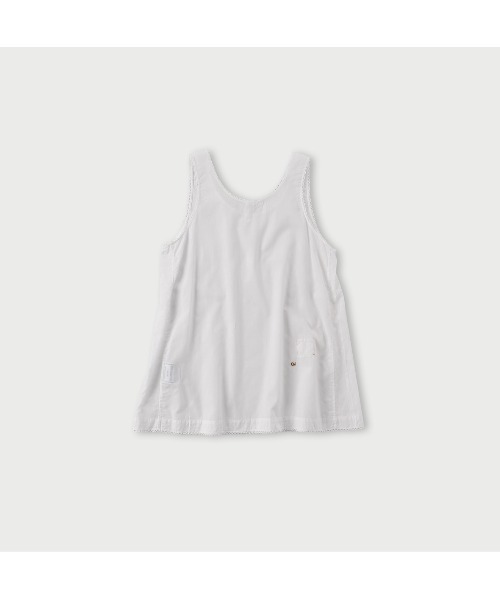 45R（フォーティファイブアール）の「インナーキャミソール（キャミソール・レディース・ホワイト/ネイビー・MEDIUM）」の3枚目の写真