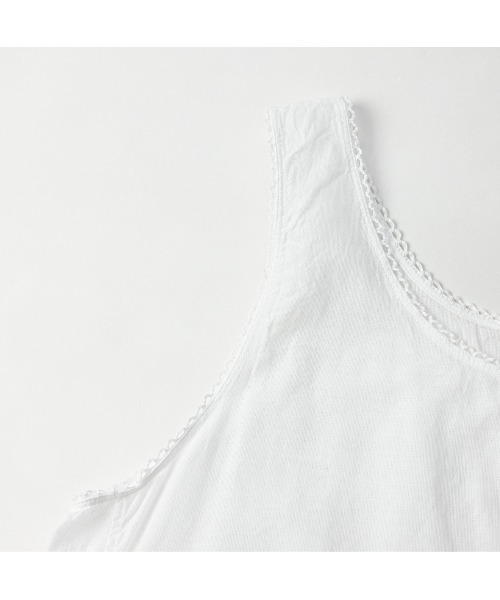 45R（フォーティファイブアール）の「インナーキャミソール（キャミソール・レディース・ホワイト/ネイビー・MEDIUM）」の5枚目の写真