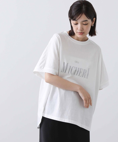 Gready Brilliant（グレディブリリアン）の「ＭＩＣＨＥＲＩ箔ロゴＴシャツ（Tシャツ/カットソー・レディース・オフホワイト/キャメル・38）」の20枚目の写真