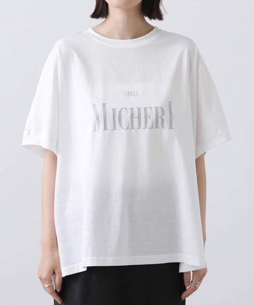 Gready Brilliant（グレディブリリアン）の「ＭＩＣＨＥＲＩ箔ロゴＴシャツ（Tシャツ/カットソー・レディース・オフホワイト/キャメル・38）」の22枚目の写真