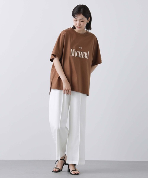 Gready Brilliant（グレディブリリアン）の「ＭＩＣＨＥＲＩ箔ロゴＴシャツ（Tシャツ/カットソー・レディース・オフホワイト/キャメル・38）」の3枚目の写真