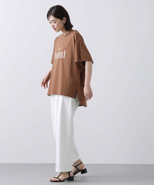 Gready Brilliant（グレディブリリアン）の「ＭＩＣＨＥＲＩ箔ロゴＴシャツ（Tシャツ/カットソー・レディース・オフホワイト/キャメル・38）」の4枚目の写真