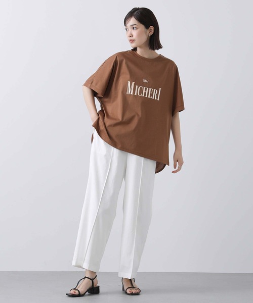 Gready Brilliant（グレディブリリアン）の「ＭＩＣＨＥＲＩ箔ロゴＴシャツ（Tシャツ/カットソー・レディース・オフホワイト/キャメル・38）」の6枚目の写真